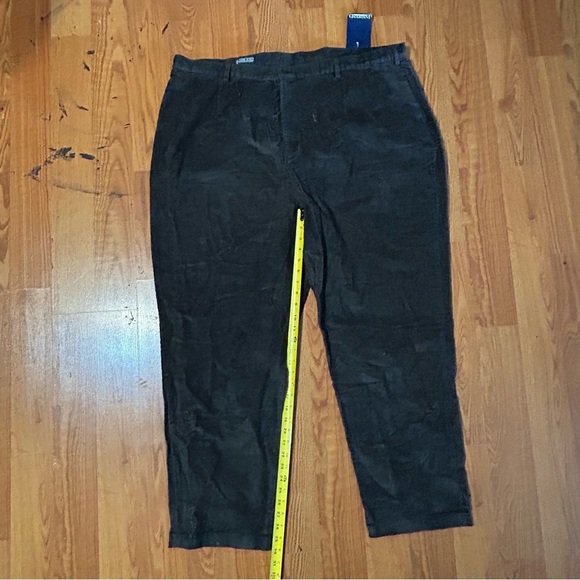 NEW Lands' End Plus Sz 26 Corduroy Pant Cotton Blend Dark Gray Pockets High Rise - Picture 9 of 10